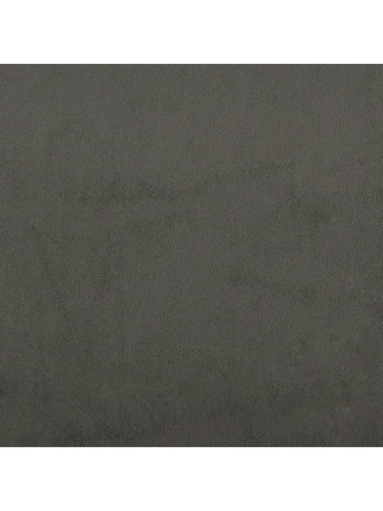 Kabatu atsperu matracis, tumši pelēks, 90x220x20 cm, samts