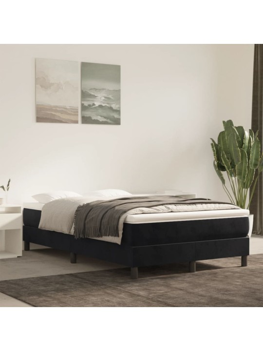 Kabatu atsperu matracis, melns, 120x220x20 cm, samts