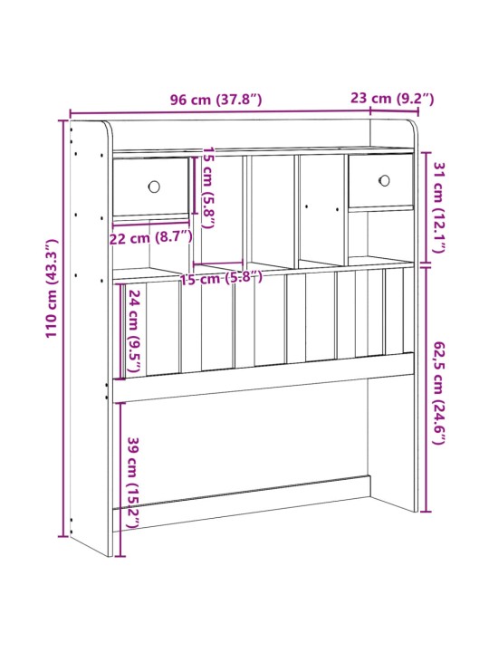 Galvgalis ar plauktiem, 90 cm, priedes masīvkoks