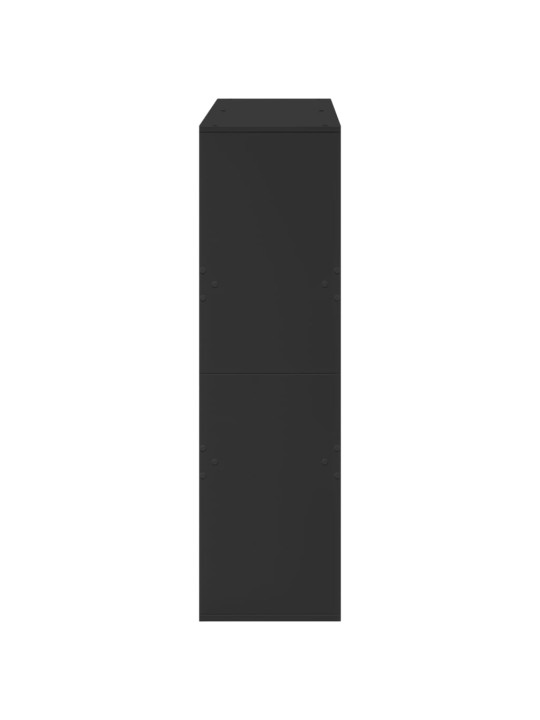 Grāmatu plaukts, aizslietnis, melns, 100x30x115 cm