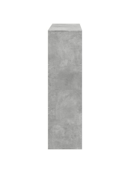 Grāmatu plaukts, aizslietnis, betona pelēks, 100x33x115 cm