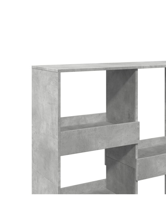 Grāmatu plaukts, aizslietnis, betona pelēks, 100x33x115 cm