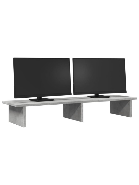 Monitora paliktnis, pelēks, 100x27x15 cm, inženierijas koks