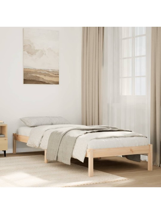 Gulta bez matrača, īpaši gara, 90x210 cm, priedes koks