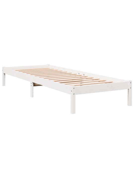 Gulta bez matrača, īpaši gara, balta, 90x210 cm, priedes koks