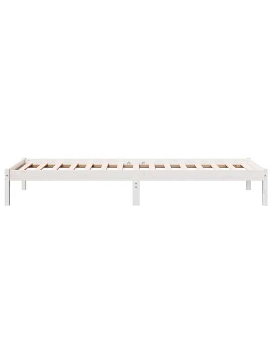 Gulta bez matrača, īpaši gara, balta, 90x210 cm, priedes koks