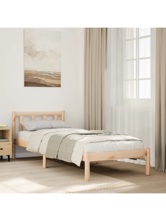 Gulta bez matrača, īpaši gara, 90x220 cm, priedes koks
