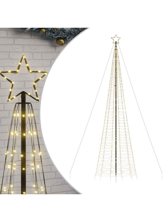 LED Ziemassvētku eglīte ar tapas 1534 LED Silti Balta 500 cm