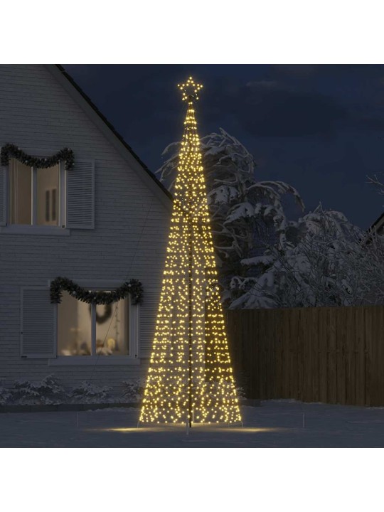 LED Ziemassvētku eglīte ar tapas 1534 LED Silti Balta 500 cm