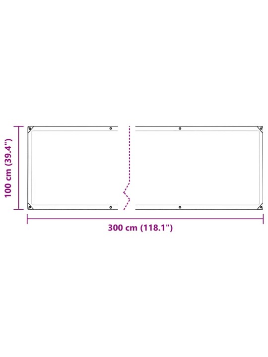 Augu pārsegs ar cilpām 1x3 m pvc