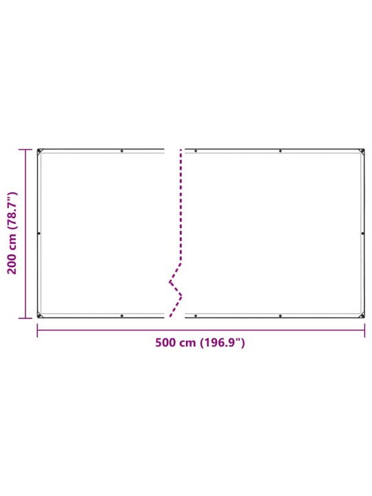 Augu pārsegs ar cilpām 2x5 m pvc