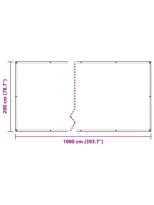 Augu vāks ar cilpām 2x10 m pvc
