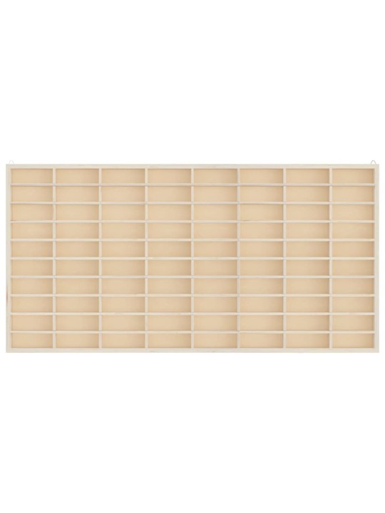 Koka kolekcionāra vitrīna ar 80 nodalījumiem 80x4,5x40,5 cm