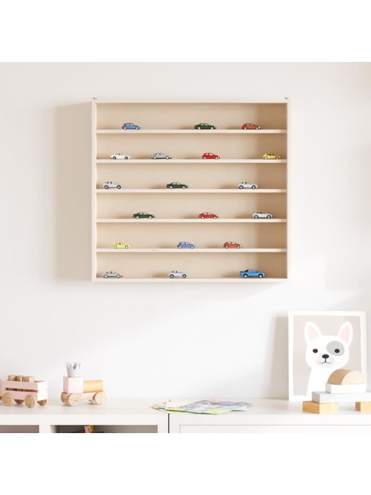 Koka kolekcionāra vitrīna ar 6 plauktiem 60x8,5x55 cm
