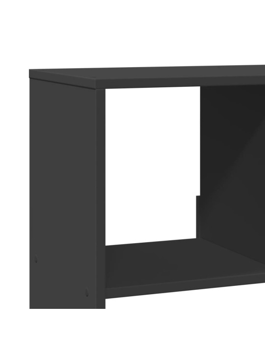 Grāmatu plaukts, melns, 100x33x125,5 cm, inženierijas koks