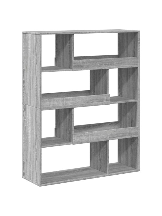 Grāmatu plaukts, pelēka koka, 100x33x125,5cm, inženierijas koks