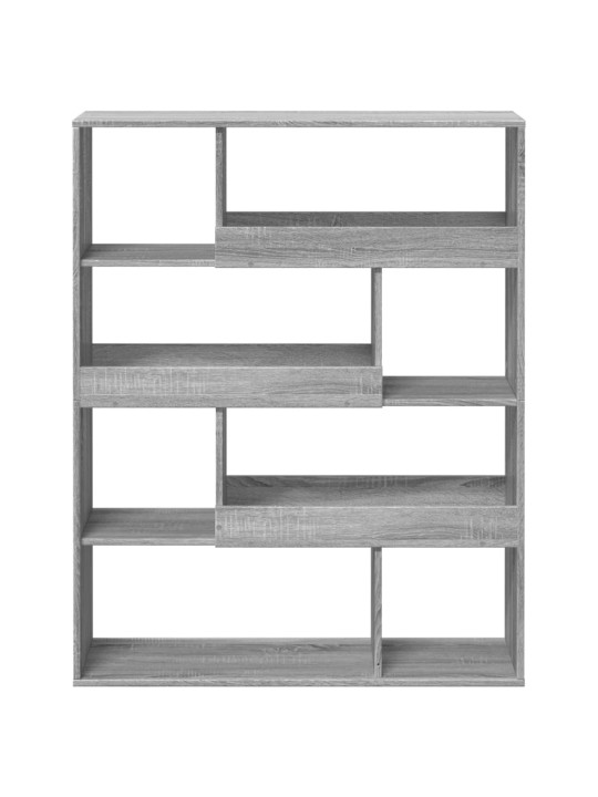 Grāmatu plaukts, pelēka koka, 100x33x125,5cm, inženierijas koks