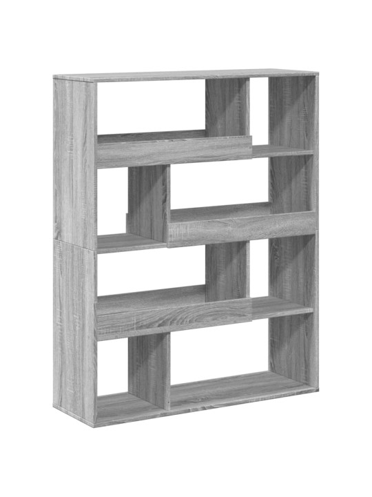 Grāmatu plaukts, pelēka koka, 100x33x125,5cm, inženierijas koks