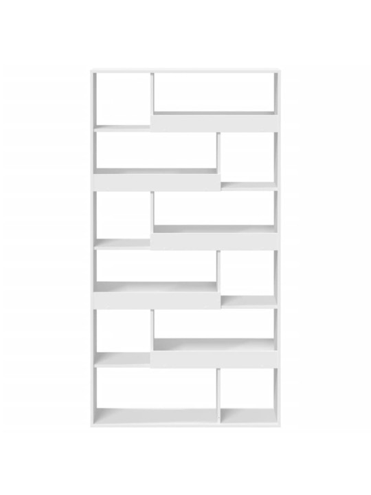 Grāmatu plaukts, balts, 100x33x187,5 cm, konstruēts koks