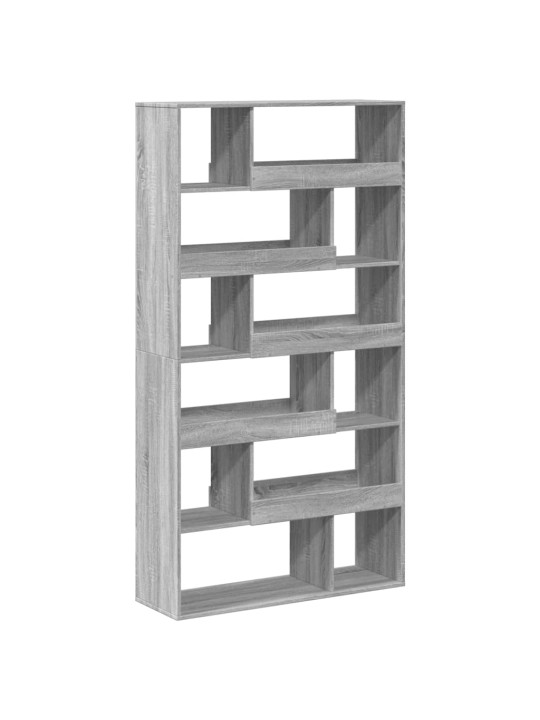 Grāmatplaukts, pelēka koka, 100x33x187,5 cm, inženierijas koks