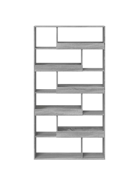 Grāmatplaukts, pelēka koka, 100x33x187,5 cm, inženierijas koks