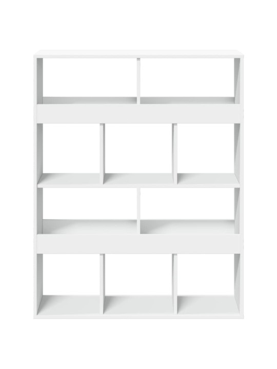 Grāmatu plaukts, balts, 100x33x125,5 cm, inženierijas koks