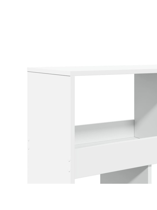 Grāmatu plaukts, balts, 100x33x125,5 cm, inženierijas koks