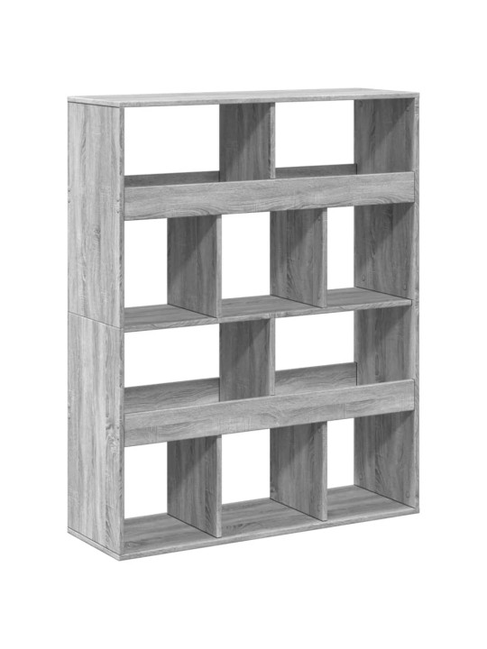 Grāmatu plaukts, pelēka koka, 100x33x125,5cm, inženierijas koks