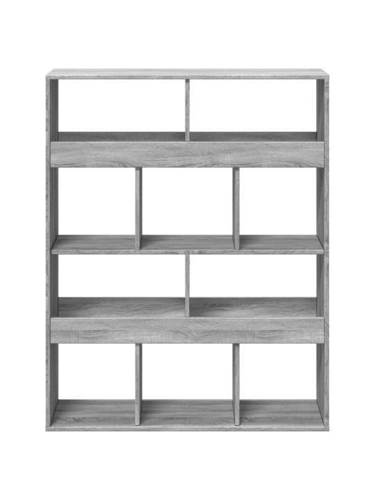 Grāmatu plaukts, pelēka koka, 100x33x125,5cm, inženierijas koks