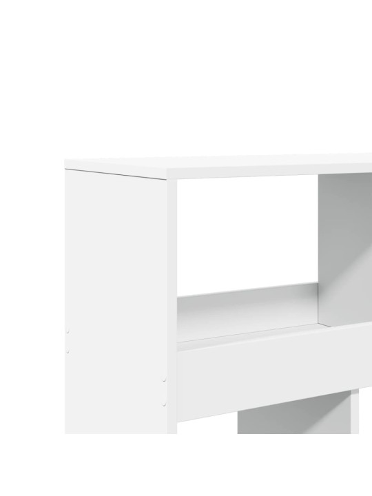 Grāmatu plaukts, balts, 100x33x187,5 cm, konstruēts koks
