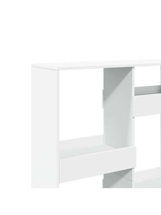 Grāmatu plaukts, balts, 100x33x135 cm, inženierijas koks