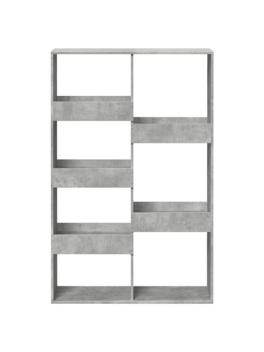 Grāmatplaukts, pelēks, 100x33x155,5 cm, inženierijas koks