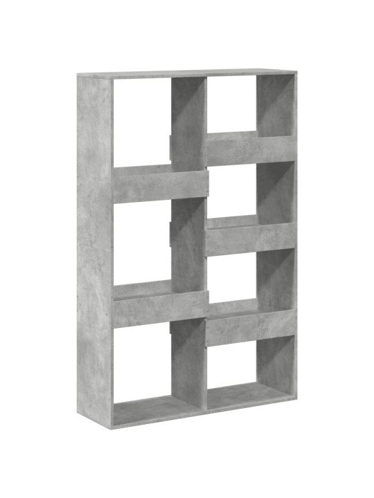 Grāmatplaukts, pelēks, 100x33x155,5 cm, inženierijas koks