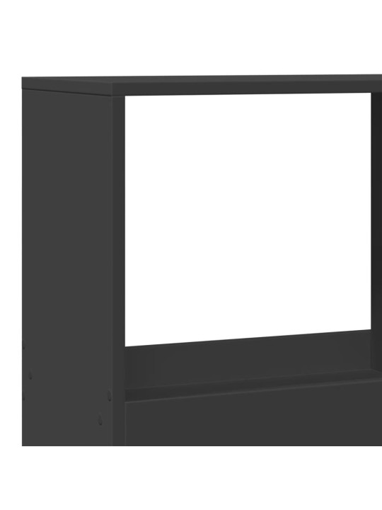 Grāmatu plaukts, melns, 100x33x175 cm, inženierijas koks
