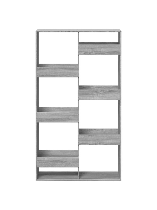 Grāmatu plaukts, pelēka koka, 100x33x175 cm, inženierijas koks