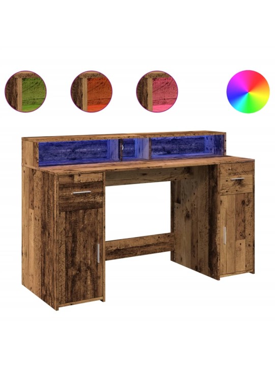 Rakstāmgalds, led, veca koka, 140x55x91 cm, inženierijas koks