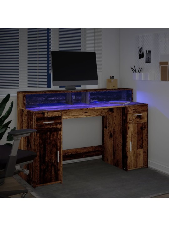Rakstāmgalds, led, veca koka, 140x55x91 cm, inženierijas koks
