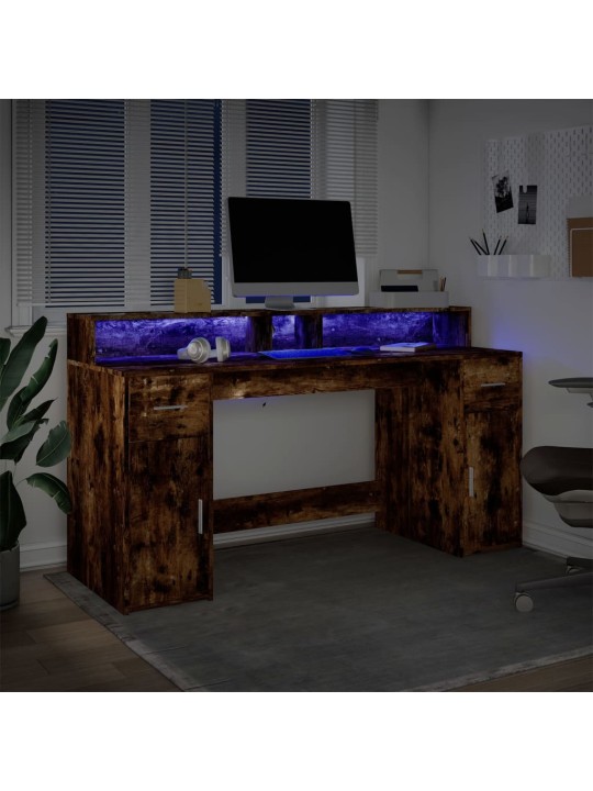 Rakstāmgalds, led, ozola krāsa, 160x55x91 cm, inženierijas koks