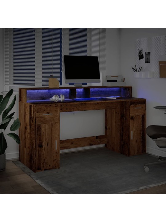 Rakstāmgalds, led, veca koka, 160x55x91 cm, inženierijas koks