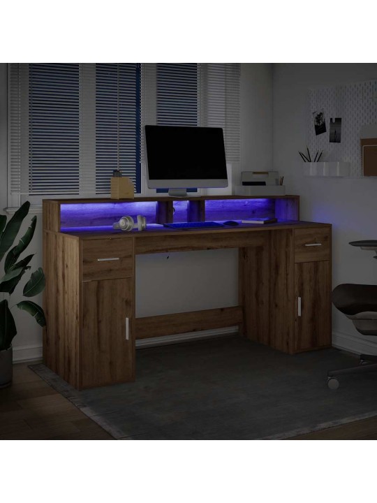 Rakstāmgalds, led, koka krāsa, 160x55x91 cm, inženierijas koks