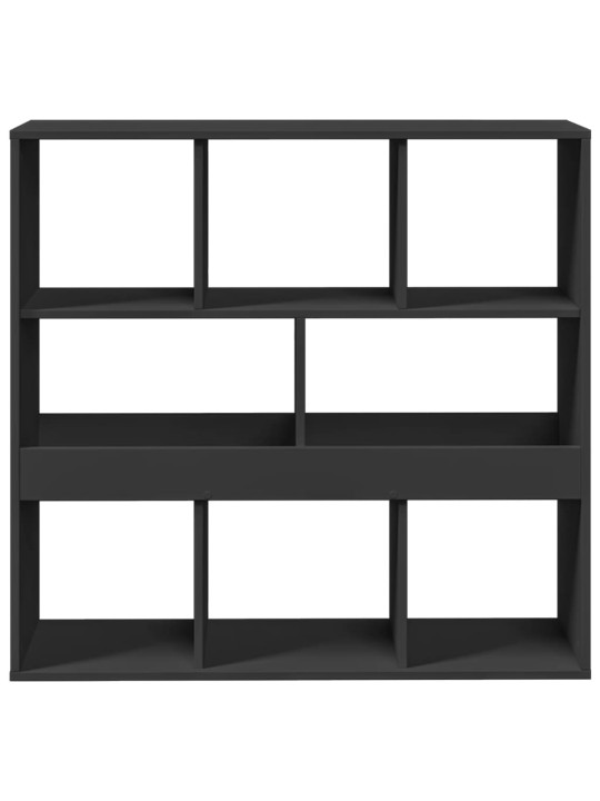 Grāmatu plaukts, melns, 100x33x94,5 cm, inženierijas koks