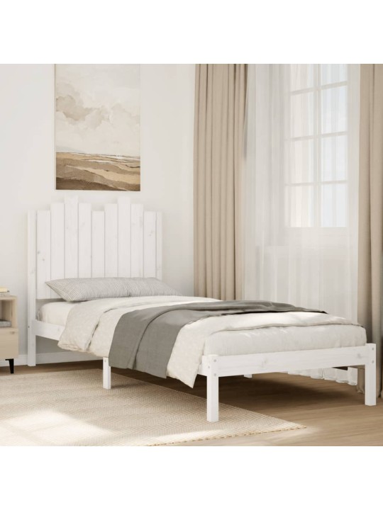 Gulta bez matrača, īpaši gara, balta, 100x210 cm, masīvkoks