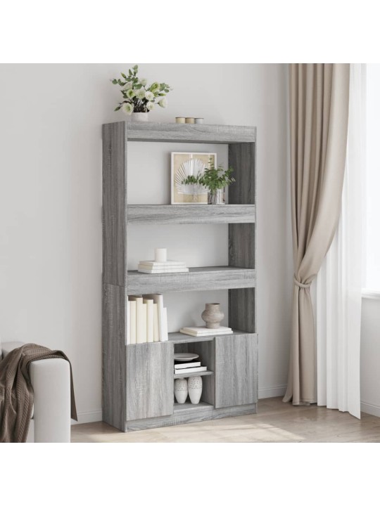 Augstais skapītis, pelēka koka, 92x33x180 cm, konstruēts koks