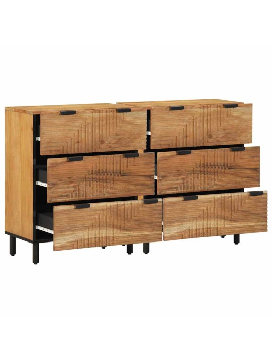 Šķūnis 2 pcs brūna 60 x 33 x 75 cm akācijas masīvkoks