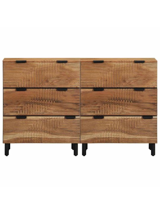 Šķūnis 2 pcs brūna 60 x 33 x 75 cm akācijas masīvkoks
