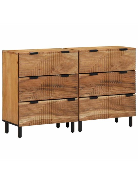 Šķūnis 2 pcs brūna 60 x 33 x 75 cm akācijas masīvkoks