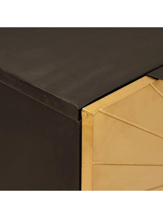 Puse 2 pcs melns un zelts 60 x 33 x 75 cm mango masīvkoks