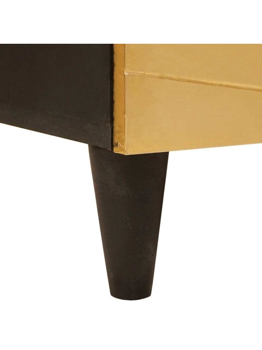 Puse 2 pcs melns un zelts 60 x 33 x 75 cm mango masīvkoks