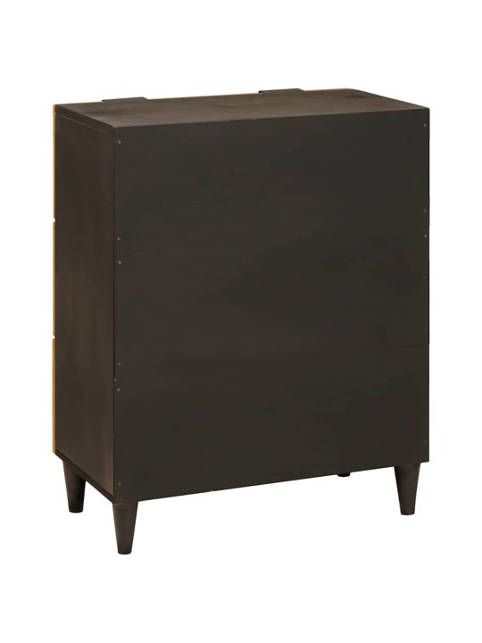 Puse 2 pcs melns un zelts 60 x 33 x 75 cm mango masīvkoks