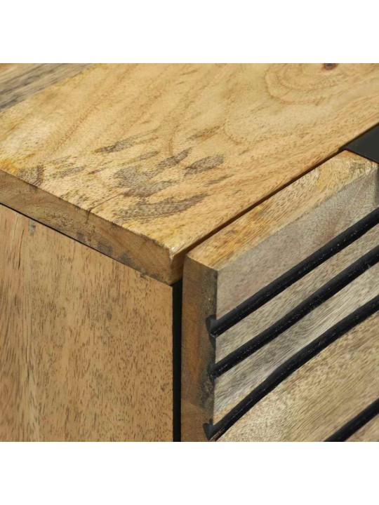Sānu skapji 2 pcs brūna 60 x 33.5 x 75 cm mango masīvkoks